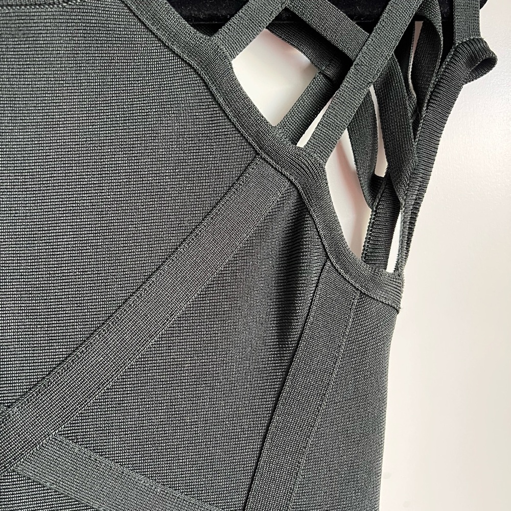 bebe Black Cage-Detail Sheath Dress - Picture 3 of 5